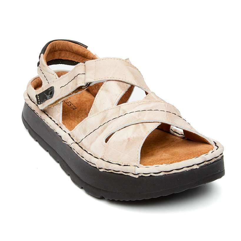 2603-6-9 Сандалии жен.кожа-кожа бежевый